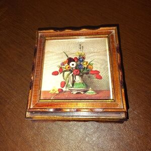 Floral Still Life Wooden Box